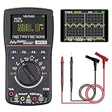 BSHAPPLUS 2 in 1 Handheld Oscilloscope Multimeter, New Update Professional LED Oscilloscope Multimeter with 2.5 Msps High Sampling, Automatic Waveform Capture Function,DC/AC Voltage/Current Test