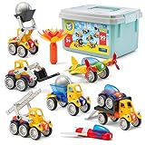 Play Brainy Magnetic Toy Cars Set for Boys and Girls - Brilliant Educational Toys for Toddlers and Preschoolers - Montessori Toy is Load of Fun & Helps with Developmental Skills (90 Piece)