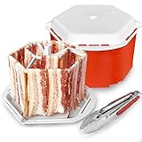 Bacon Cooker for Microwave Oven, Cheermepie Large Capacity Microwave Bacon Cooker Tray with Lid, Holds 18 Strips of Bacon, Microwave Kitchen Accessories