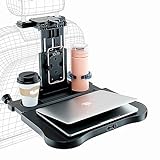 VRBFF Car Backseat Tray Table, Foldable Tray Seat Back Laptop Desk for Car Travel, Multifunctional Car Back Seat Food Tray, Car Table with Phone Holder, for Working, Writing, Eating, Traveling