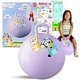 Disney Bluey Hopper Ball Outdoor Toy Set - Bundle Includes Bluey 15' Hopper Ball for Boys and Girls Outdoor Activities, Parties Plus Stickers, More | Bluey Outdoor Toys for Toddlers