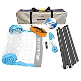 Baden Champions Volleyball Net Set with Volleyball Bag, Adjustable Poles, Volleyball Ball & Pump, and Boundary Lines – Portable Volleyball Net for Backyard or Outdoor Activities for Men, Women & Kids