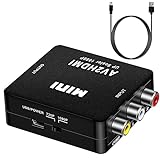 AXFEE RCA to HDMI, AV to HDMI Converter, 1080P Mini RCA Composite CVBS Video Audio Converter Adapter, Support PAL/NTSC for TV/PC/ PS3/ STB/Xbox VHS/VCR/Blue-Ray DVD Players