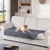 TAOCOCO 100% Waterproof Couch Cushion Cover Reversible Sofa Seat Cover for Dogs Pets Chaise Couch Cover for Sectional Sofa U Shape Couch Furniture Protector Sofa Slipcover(Sofa, Dark Grey)