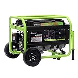 Green-Power America Dual Fuel Portable Generator 5250 Watt Gas or Propane Powered, Manual Recoil Start, 120v and 240v AC output, 12V-8.3A Charging Outlets, Home Back Up & RV Ready