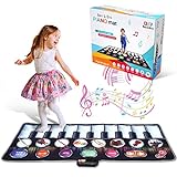 Ben and Bro Floor Piano Mat for Kids Ages 5-9 - Dancing Piano Mat for Kids 3 & Up, Floor Mat Piano Step Mat for Boys & Girls - Includes 10 Musical Keys, 8 Musical Instruments - 58” x 23.5” Musical Mat