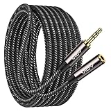 VIOY Headphone Extension Cable 10FT,[Copper Shell, Hi-Fi Sound] 3.5mm Male to Female Stereo Audio Cable Nylon Braided Aux Cord for Smartphones, Tablets, Media Player
