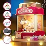 Skirfy Claw Machine for Kids Adults with Sound Light, Vending Machine Candy Grabber Prize Dispenser Toys, Unicorn Toys Electric Arcade Claw Game Volume Control, Christmas Birthday Girl Toys Gift