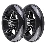 Wheelgoo 145mm PU Scooter Replacement Wheels Set for Stroller/ 3-Wheeled Swing Wiggle Scooter,2-Pack