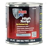 POR-15 High Temperature Paint - Aluminum - 8 fl. oz. - High Heat Resistant Paint - Withstands Temperatures Of 1200°F | Weather & Moisture Resistant