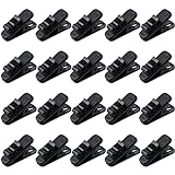 MUZHI Headphone Clip,Small Cable Clothing Clips,Earbud Clip to Keep Earphone/Microphone Cord in Place for 1.5mm Wire Diameter Round Wire Earphone 1 Inch Length,20Pcs (Black)