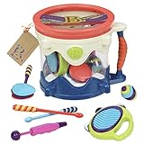 B. toys – Drumroll Please – 7 Musical Instruments Toy Drum Kit for Kids 18 months + (7-Pcs)