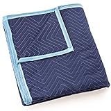 Sure-Max Moving & Packing Blanket - Deluxe Pro - 80' x 72' (40 lb/dz weight) - Professional Quilted Shipping Furniture Pad Royal Blue - 1 Blanket