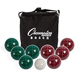 Champion Sports Bocce Ball Set: Tournament Series Classic Family, Party and Lawn Game