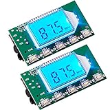 2 Pieces Digital FM Transmitter Module Stereo FM Transmitter DSP PLL 76.0 -108.0MHz Stereo Frequency Modulation with LCD Display Line/USB/Mic Input, DC 3.0V - 5.0V