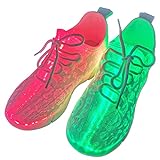 Hot Dingding Fiber Optic LED Shoes for Women Men Light Up Sneakers for Adult USB Charging Flashing Luminous Trainers Shoes White