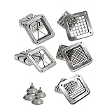 Tiger Chef Duty Commercial Grade French Fry Cutter Replacement Blades includes 1/2, 1/4 and 3/8 Dicer Blades and Blocks and 6 plus 8 wedge blades and blocks