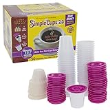 SIMPLECUPS Disposable Reusable Coffee Cups for Brewers- 50 Cups, Lids, and Filters -Use Your Own Coffee & Make Your Own Cups - Compatible w Keurig K-Cup Machines and Pod Brewers - Drink what YOU LIKE