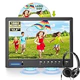 Arafuna 12.5' Portable DVD Player for Car with Headphone, Car DVD Player with Headrest Mount, Suction-Type Disc in, Support 1080P Video, HDMI Input, AV in/Out, USB/SD Card Reader, Last Memory