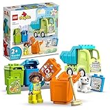 LEGO DUPLO Town Recycling Truck 10987 Building Toy Set, Learn Through Play with This STEM Creative Birthday Gift for Toddlers, Boys, Girls Ages 2+, Comes with 3 Sorting Bins for Recycling