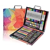 Darnassus 132-Piece Art Set, Deluxe Professional Color Set, Art Kit for Kids and Adult, With Compact Portable Case