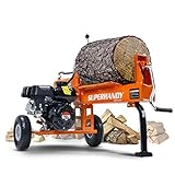 SuperHandy Log Splitter, 20 Ton, Gas Powered 7 HP Engine, Automatic Wood Splitting Wedge Machine, Commercial Quality for Fireplace Burning firewood Supply