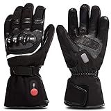 SAVIOR HEAT Heated Motorcycle Gloves for Men Women, Battery Professional Electric Rechargeable Gloves for Cycling Skiing Snowmobile Hunting Camping Riding Outdoors