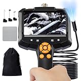 Endoscope Camera with Lights, 8 mm Handheld Industrial Borescope with 4.3' IPS Screen 1080P HD, 8 LED Lights, IP67 Waterproof Borescope Inspection Camera with 16.4ft Semi-Rigid Cable, Gifts for Men