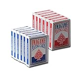 IMAGAME Plastic Playing Cards, Poker Size, Casino Quality, Jumbo Index, Waterproof & Washable, Perfect for Texas Hold’em Poker, 6 Blue Deck & 6 Red Deck