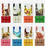 Scented Soy Wax Melts – Set of 8 Assorted 2.5oz Wax Cubes/Tarts | Home Fragrance for Candle Warmers | Bulk Value Pack