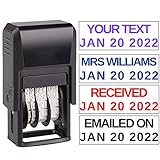 Custom Date Stamp Received Paid Completed Emailed Posted Scanned Approved Date Stamp Self Inking Personalize with 1 Line Custom Text - Self Inking Business Stamper
