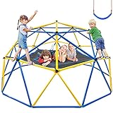 Jugader Upgraded 10FT Climbing Dome with Canopy and Swing, Dome Climber for Kids 3 - 10, Weight Capability 800LBS, Rust and UV Resistant Steel