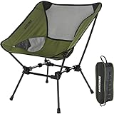 MARCHWAY Ultralight Folding Camping Chair, Heavy Duty Portable Compact for Outdoor Camp, Travel, Beach, Picnic, Festival, Hiking, Lightweight Backpacking (Green)