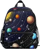 AUUXVA Solar System Planets Kids Backpack Toddler Girls Boys Preschool School Bag Casual Travel Daypack Bookbag Schoolbag for Junior Primary Children Students a