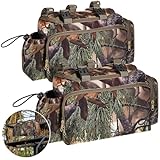 Suhine 2 Pcs Treestand Front Storage Bags Camo Tree Stand Accessories Ladder Waterproof Military Packs Camouflage Treestand Bag for Hunting Outdoor Climbing Tree Hiking Fishing Tactical Saddle