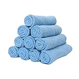 Arkwright Microfiber Gym Towel - (Pack of 12) Soft Lightweight Quick Dry Hotel Quality Hand Towels, 300 GSM, Sweat Absorbent, Perfect for Workout, Yoga, Spa, Bathroom, 16 x 27 in, Blue