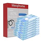 Vacuum Storage Bags , Small Space Saver Sealer Bags , Airtight Compression Bags for Clothes, Pillows, Comforters, Blankets, Beddings, Pack of 10