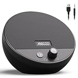 Jeecoo A10 USB Plug-N-Play Laptop Speakers Bluetooth Computer Speakers with Small & Portable, Easy-Access Volume Knob, Small Speaker with 3.5mm AUX for PC Desktop Monitor Mobile Devices(Single)