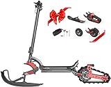 Peteatis 3-in-1 Electric Scooter, S12 1500W Brushless Motor Folding Off-Road Scooter 27.9 mph Range with Road/All Terrain/Ski Mode Tires Snow Scooter for Adults