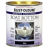Rust-Oleum Available 207012 Marine Flat Boat Bottom Antifouling Enamel Paint, 1-Quart, Black, (Pack of 1), 32 Fl Oz
