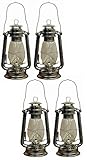 Shop4Omni Silver Hurricane Kerosene Oil Lantern Emergency Hanging Light/Lamp - 12 Inches (4)