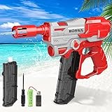 VATOS Electric Water Gun, 32 FT Range Automatic Water Squirt Guns for Kids & Adult, High Capacity Water Blaster Toy Gun with 2 Magazines, Rechargeable Water Pistol Summer Beach Pool Outdoor