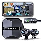 Vantrue F1 Motorcycle 4K Front and Rear Dash Cam, 4K + 1080P Motorcycle Camera, GPS, Full Body Waterproof, Wi-Fi, 160°Wide Angle, Starvis Night Vision, G-Sensor, Parking Mode, Support 512GB Max