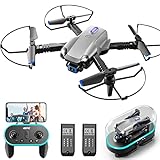 4DRC Mini Drone for Kids with 1080P HD Camera, Foldable FPV Live Video Quarcopter for adults,With Altitude Hold, Headless Mode, One Key Start, 3D Flips,Gravity Control,Tap Fly, 2 Modular Batteries