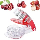 ZERNBER cherry pitter tool pit remover Push-Pull Six-Hole Seed and Olive Date Quick Pit Remover Easy to use, great kitchen tool