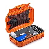 Evergreen 56 Waterproof Dry Box Protective Case - Travel Safe/Mil Spec/USA Made - for Tackle Organization of Cameras, Phones, Camping, Fishing, Hiking, EDC, Water Sports, Knives (Orange)