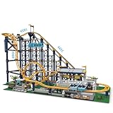 Sosuy 3238+ Pieces Roller Coaster Building Blocks Set - Electrical Funfair Track Passenger Amusement Park Construction Blocks Toys Model with Motors - Fun Birthday Gift Idea for Boys Grils and Adults