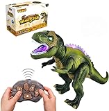 Tuko Remote Conctrol Dinosaur Toys LED Light Up Walking and Roaring Realistic Dinosaur Toys for 3-12 Years Old Boys and Girls (RC Dino)