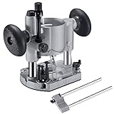 Dobetter Plunge Router Base For Compact Router, Aluminum Plunge Router Bracket Compatible with 65mm Diameter Palm Router-DBPB700