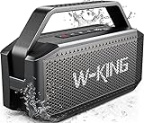 W-KING Bluetooth Speakers, 60W RMS(80W Peak) Portable Wireless Loud Bluetooth Speaker with Deep Bass, IPX6 Waterproof Outdoor Powerful Speaker, V5.0, 40H Playtime, Power Bank, TF Card, AUX, NFC, EQ